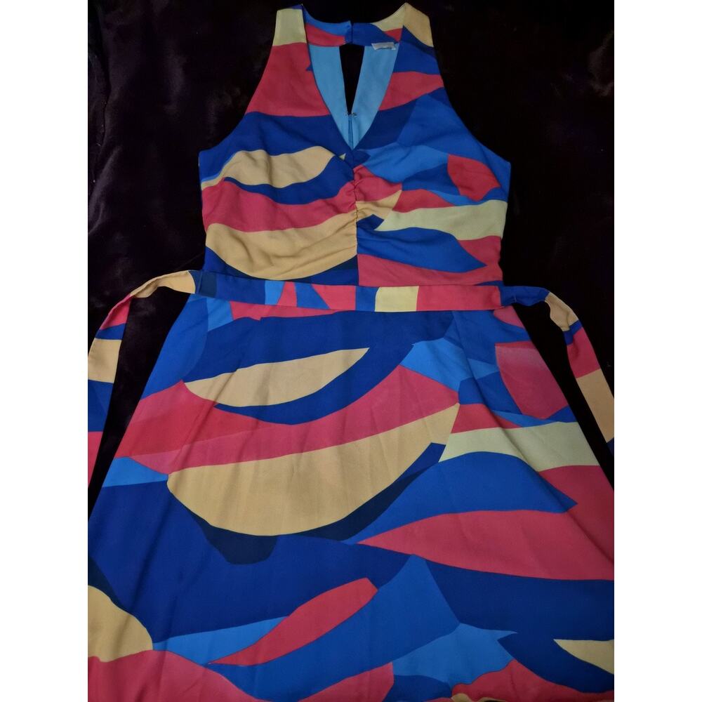 Size Ecru The Johansson A-Line Dress Women's Blue Pink Yellow Multicolor